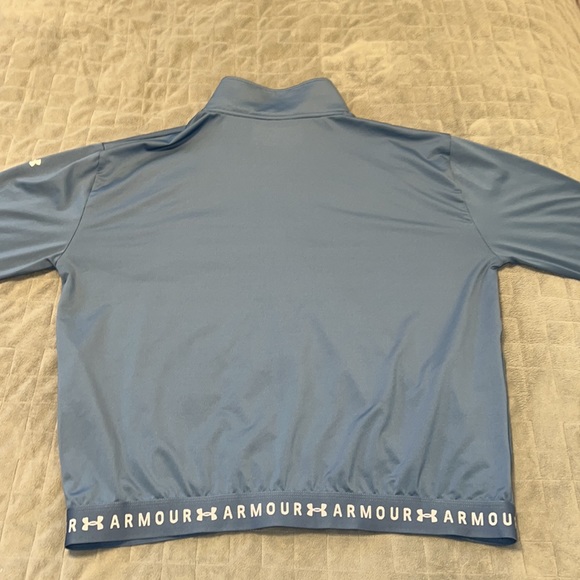 Under Armour Track Jacket, Running, Bomber Jacket, Polyester, Blue, Size M - Picture 3 of 8